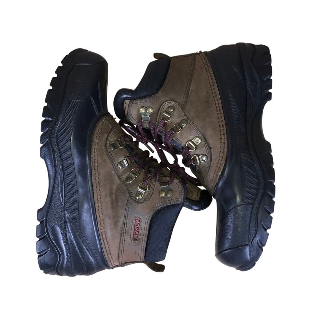 Sorel Boots Men’s 10M Brown Leather Upper Work Hiking Outdoor Utility Casual